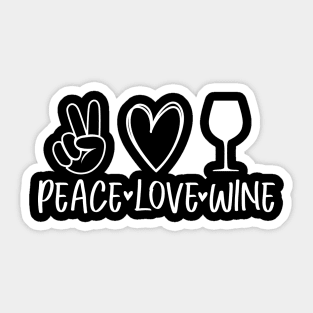 Peace love wine design Sticker